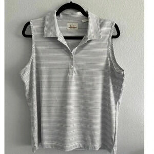 EP Pro Tour Tech Women's Sleeveless Collared V-Neck Activewear Tank Shirt Sz L